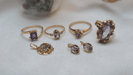 Selection de bijoux Vintage amethystes