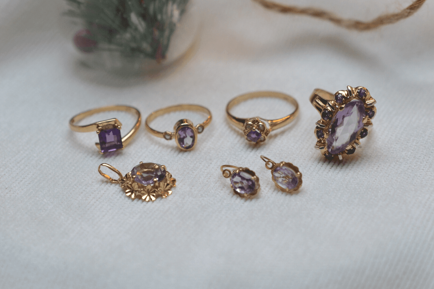 Selection de bijoux Vintage amethystes