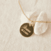 Médaille personnalisable en Or recycle - medaille femme
