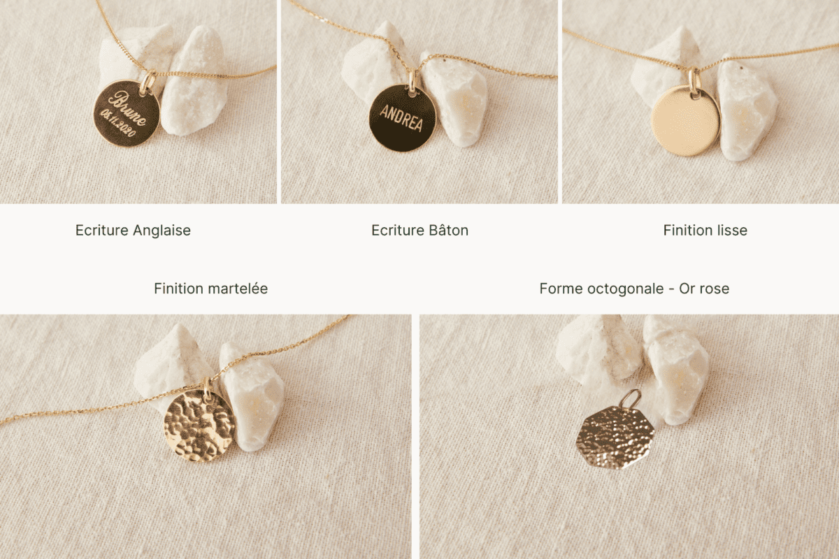 Médaille personnalisable en Or recycle - medaille cadeau