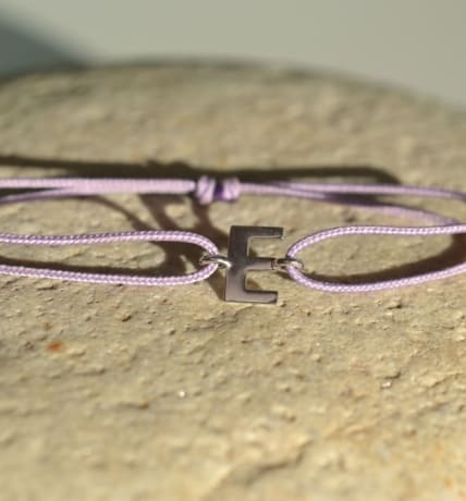 bracelet lettre en or recycle - bracelet saint valentin