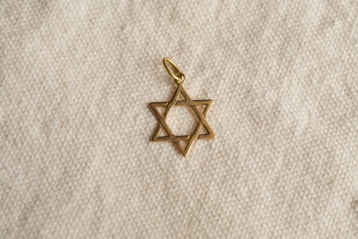 Pendentif etoile de David en Or jaune - pendentif ancien