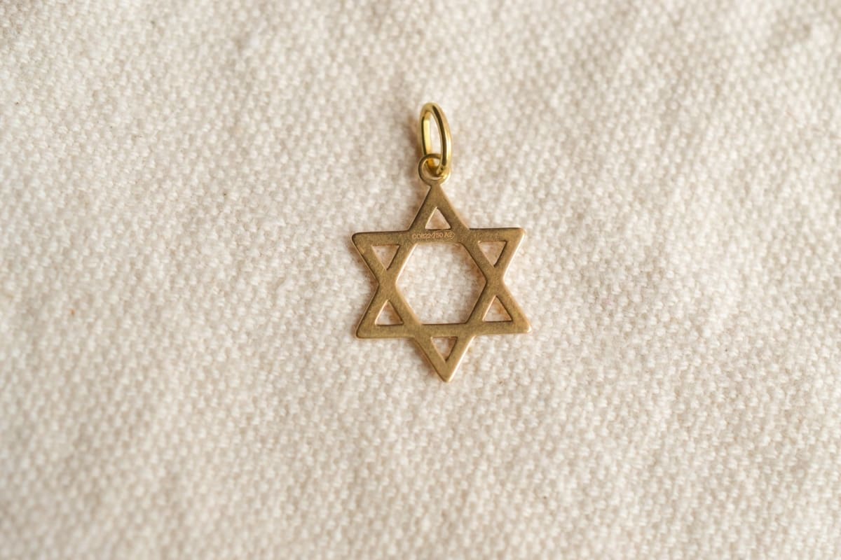 Pendentif etoile de David en Or jaune - pendentif femme