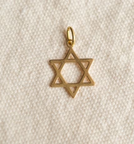 Pendentif etoile de David en Or jaune - pendentif femme