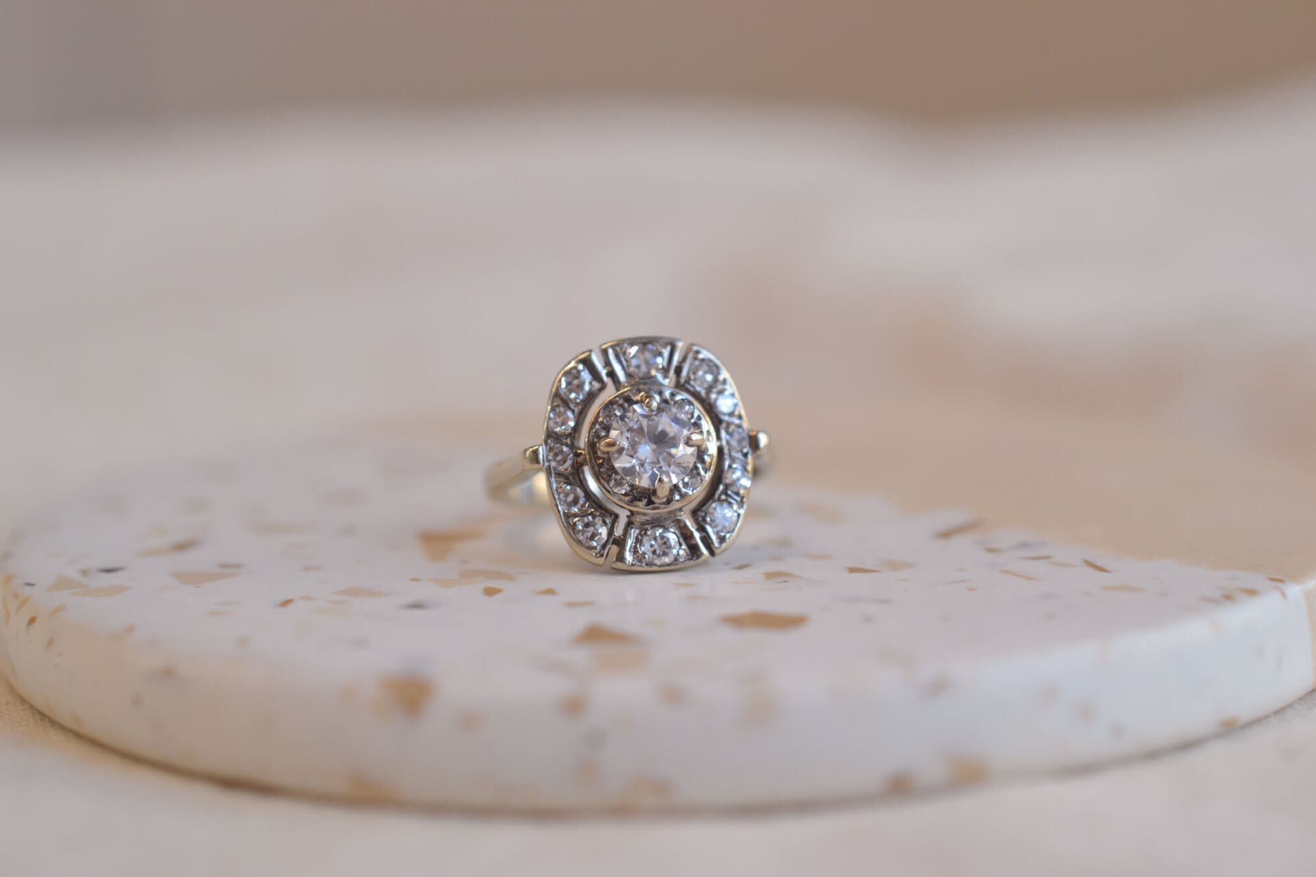 Bague style Art Déco Diamants - bague ancienne