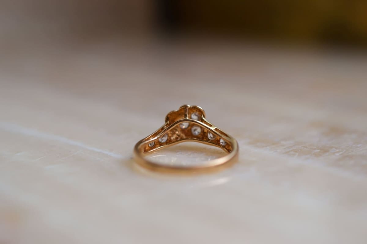 Bague en forme de coeur et Oxydes - bague de fiançailles
