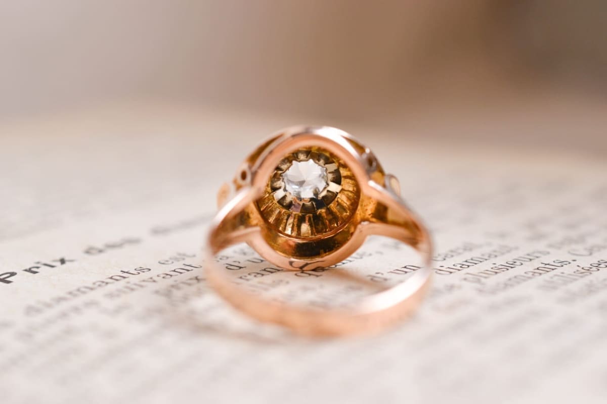 Bague circulaire Art Déco Oxyde - bague Art Déco