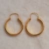Créoles rainurées - boucles d'oreilles anciennes