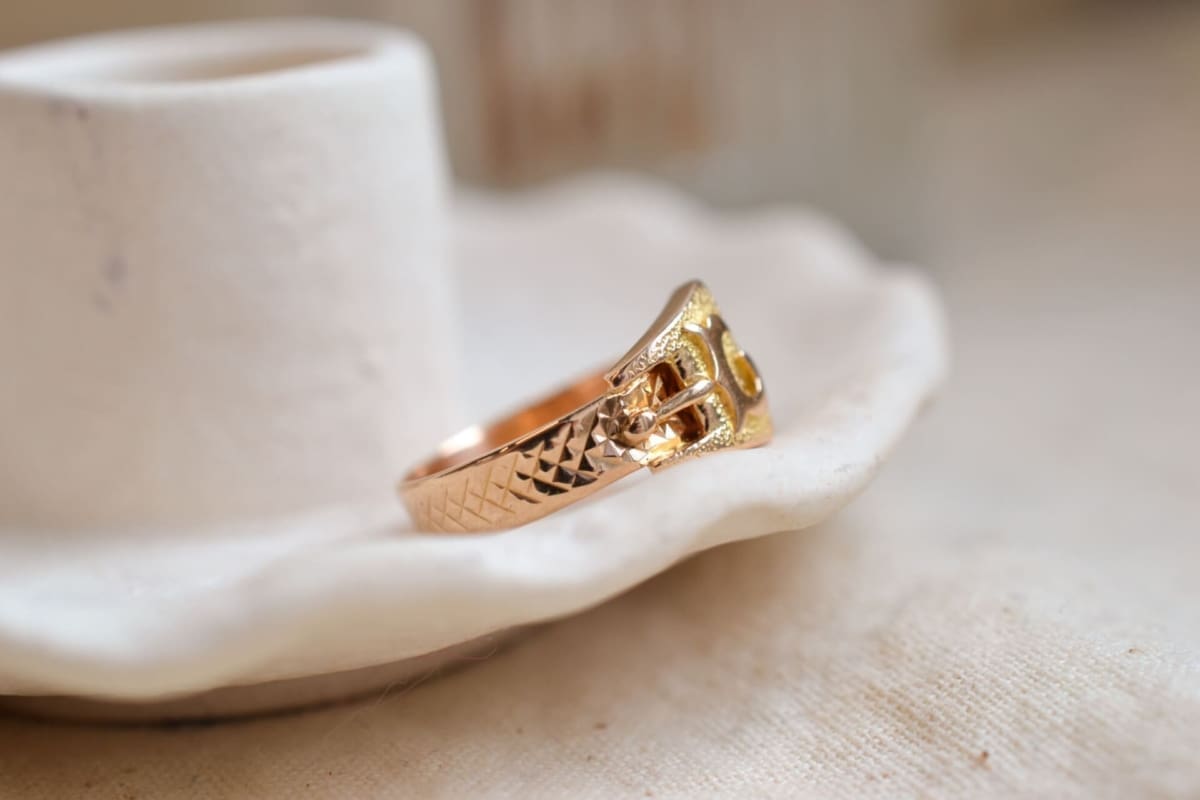 Bague ceinture ciselée - bague Vintage