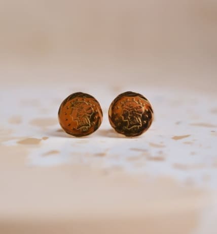 Puces d'oreilles profils mexicains - boucles d'oreilles anciennes