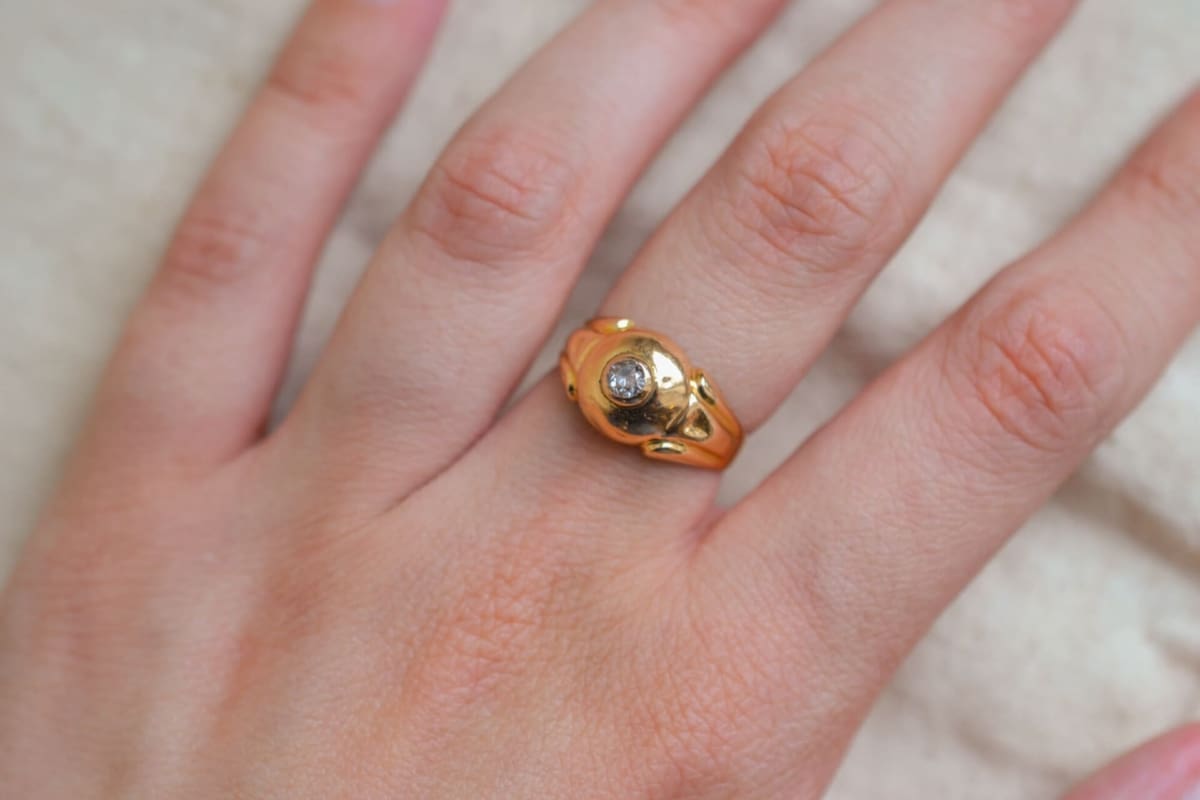 Bague dôme Diamant - bague de fiançailles