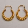 Créoles motifs facettés - boucles d'oreilles anciennes