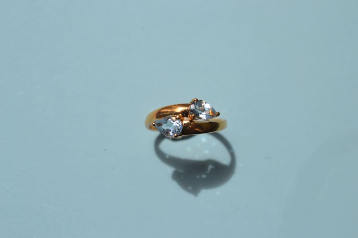 Bague croisée Aigues Marines