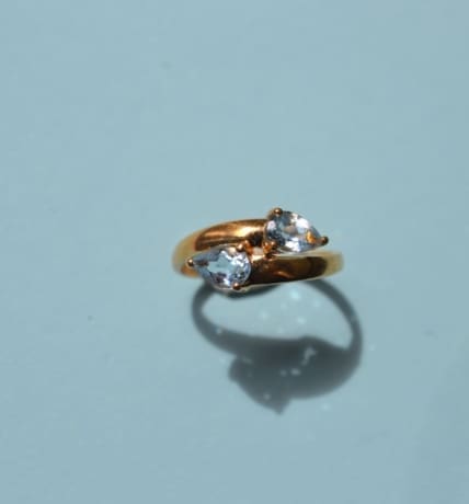 Bague croisée Aigues Marines