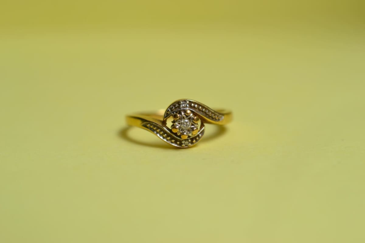 Bague tourbillon fleur Diamants - bague ancienne