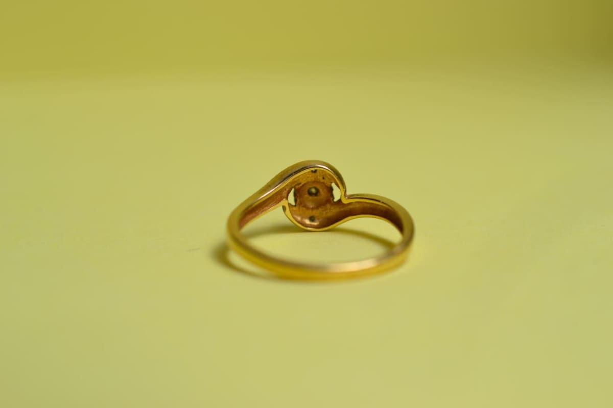 Bague tourbillon fleur Diamants - bague de seconde main