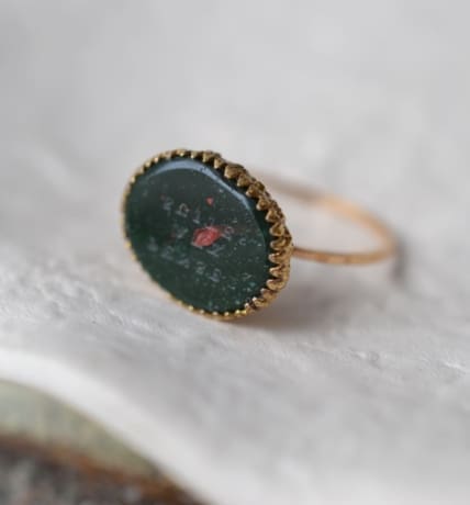 Bague Jaspe Sanguin « Pensez aux suites »