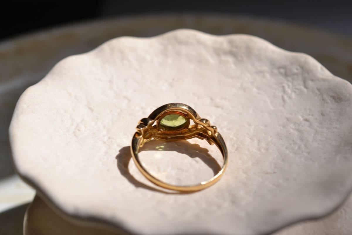 Bague peridot pierre de naissance Vintage