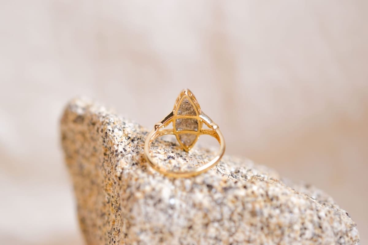 Bague Marquise Vintage 2 Ors Diamants