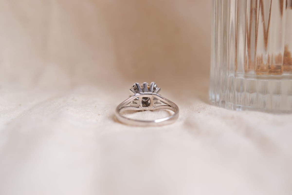 Bague Or blanc 18 carats Diamants