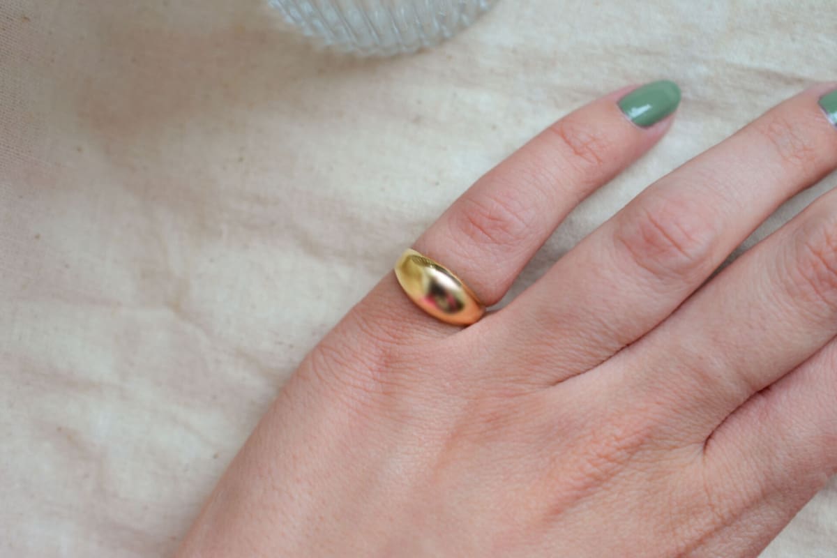 Bague de petit doigt en Or jaune 18 carats