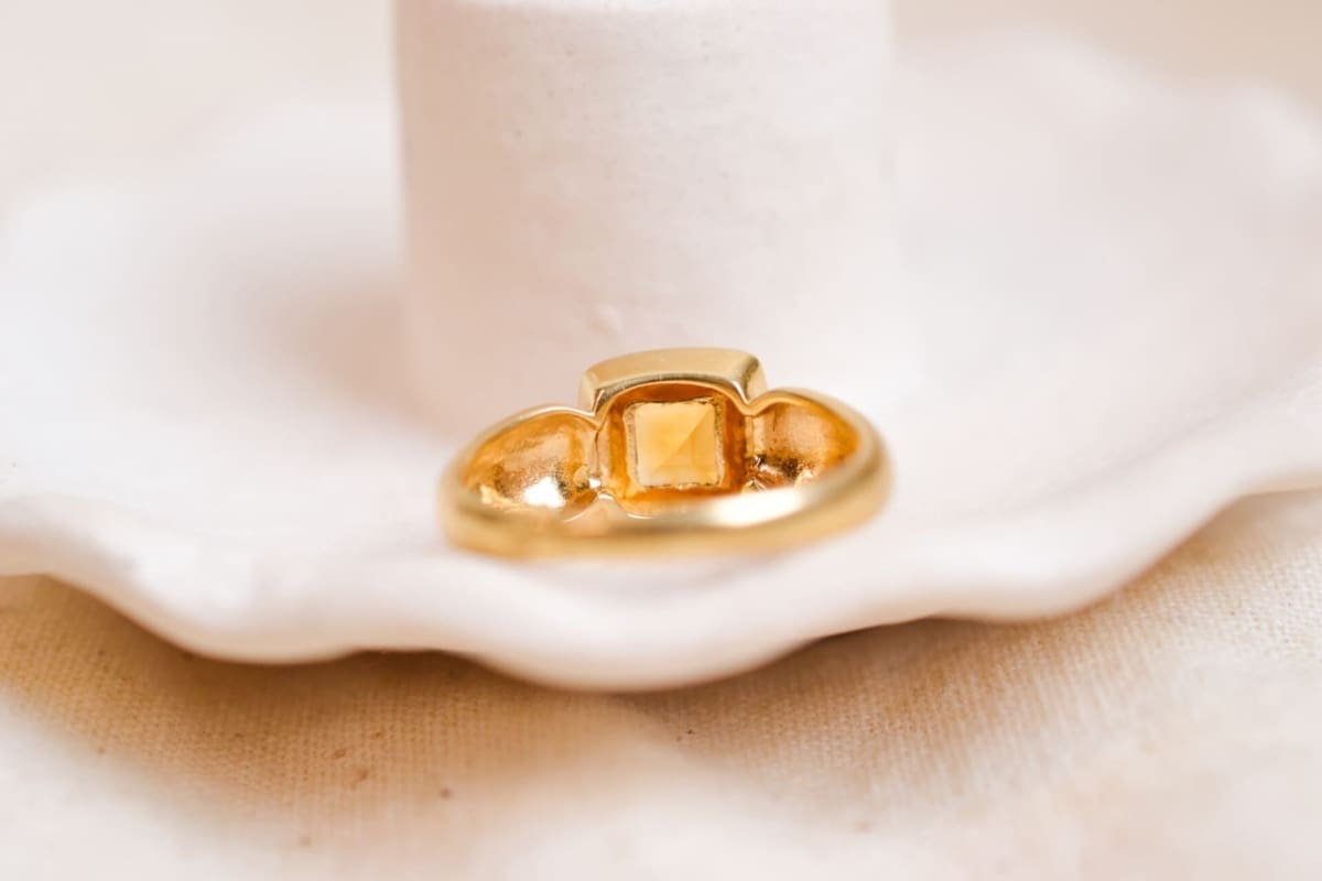 Bague de seconde main Or jaune 18 carats Citrine