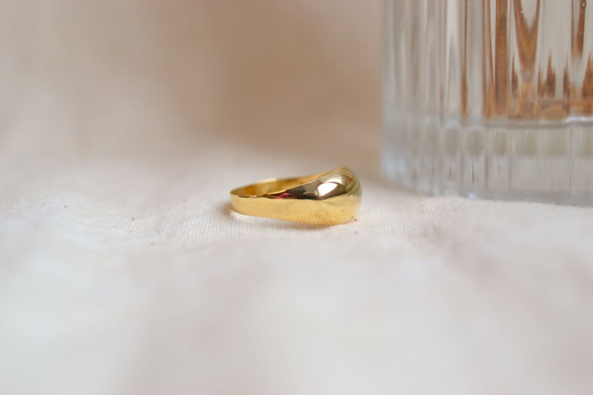 Bague jonc ancienne en Or jaune 18 carats