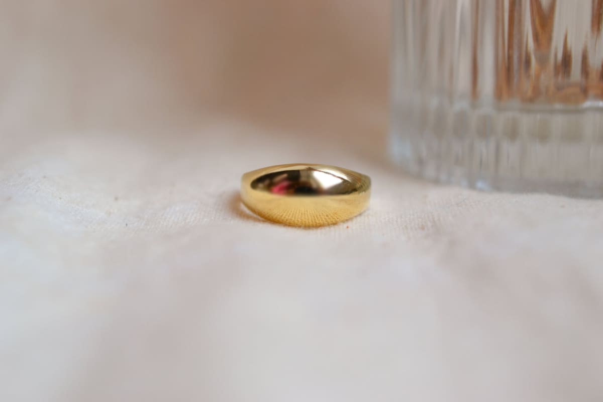 Bague jonc lisse en Or jaune 18 carats