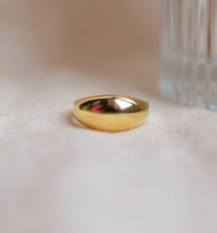 Bague jonc lisse en Or jaune 18 carats