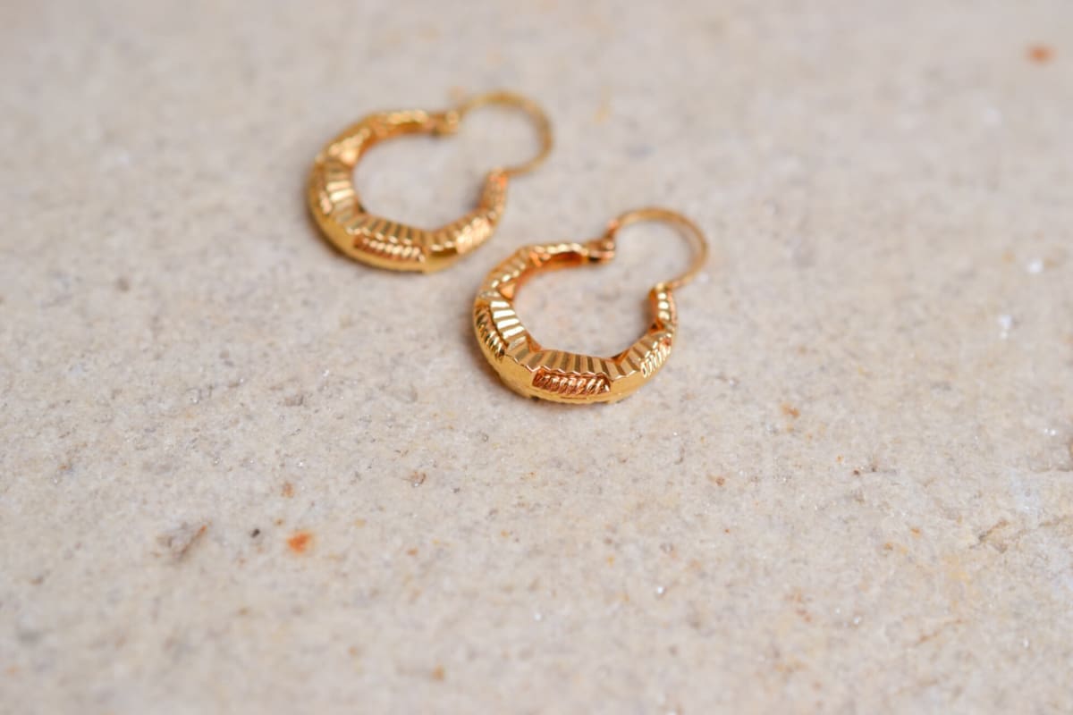 Boucles d'oreilles Vintage en Or jaune 18 carats