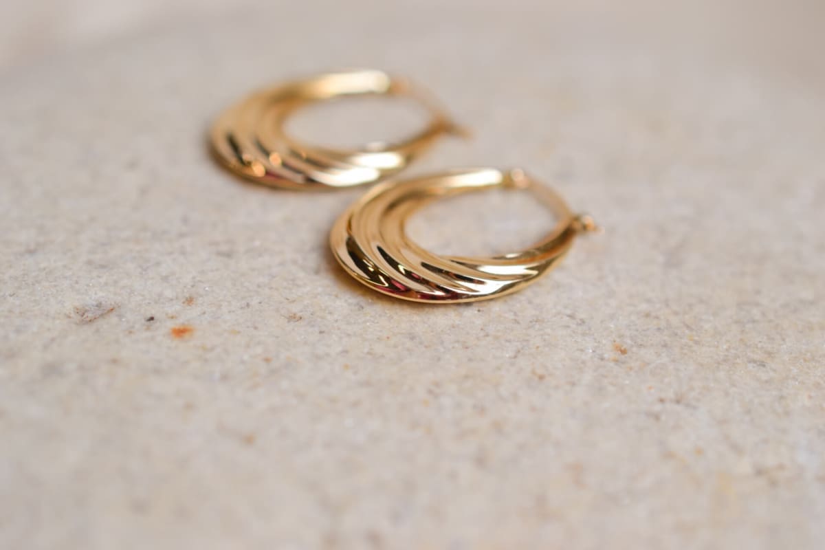 Boucles d'oreilles de seconde main en Or jaune 18 carats