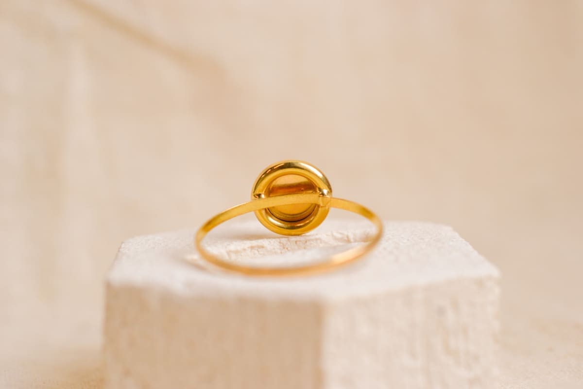 Bague Onyx décor torsadé - bague de fiançailles