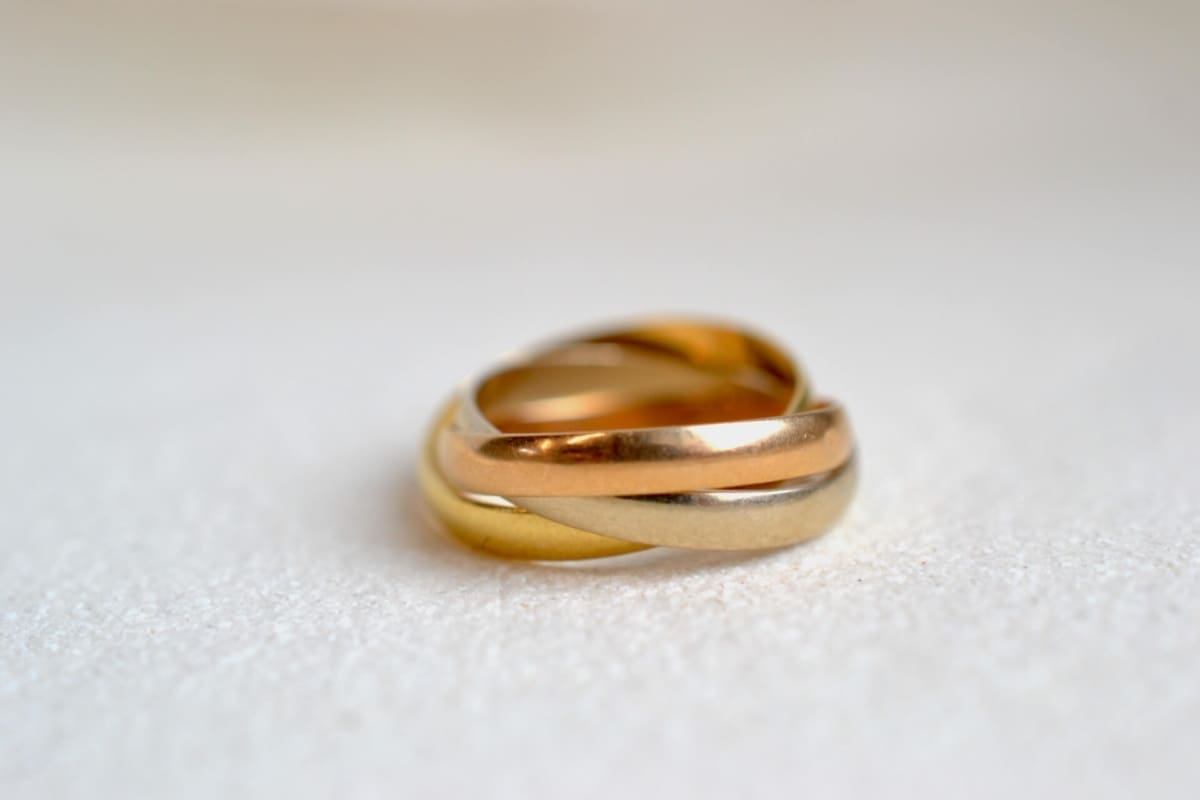 bague anneaux 3 ors