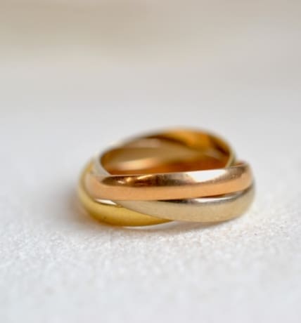 bague anneaux 3 ors