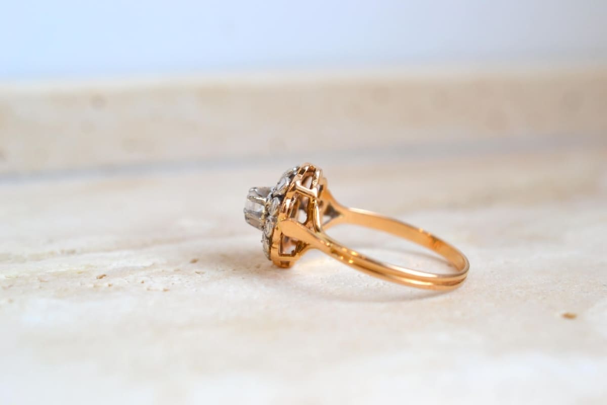 bague fleur art deco
