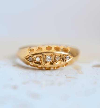 Bague jarretière Diamants