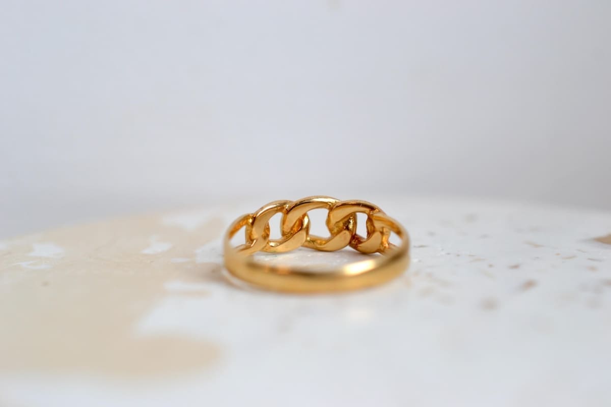 bague maillons ajourés