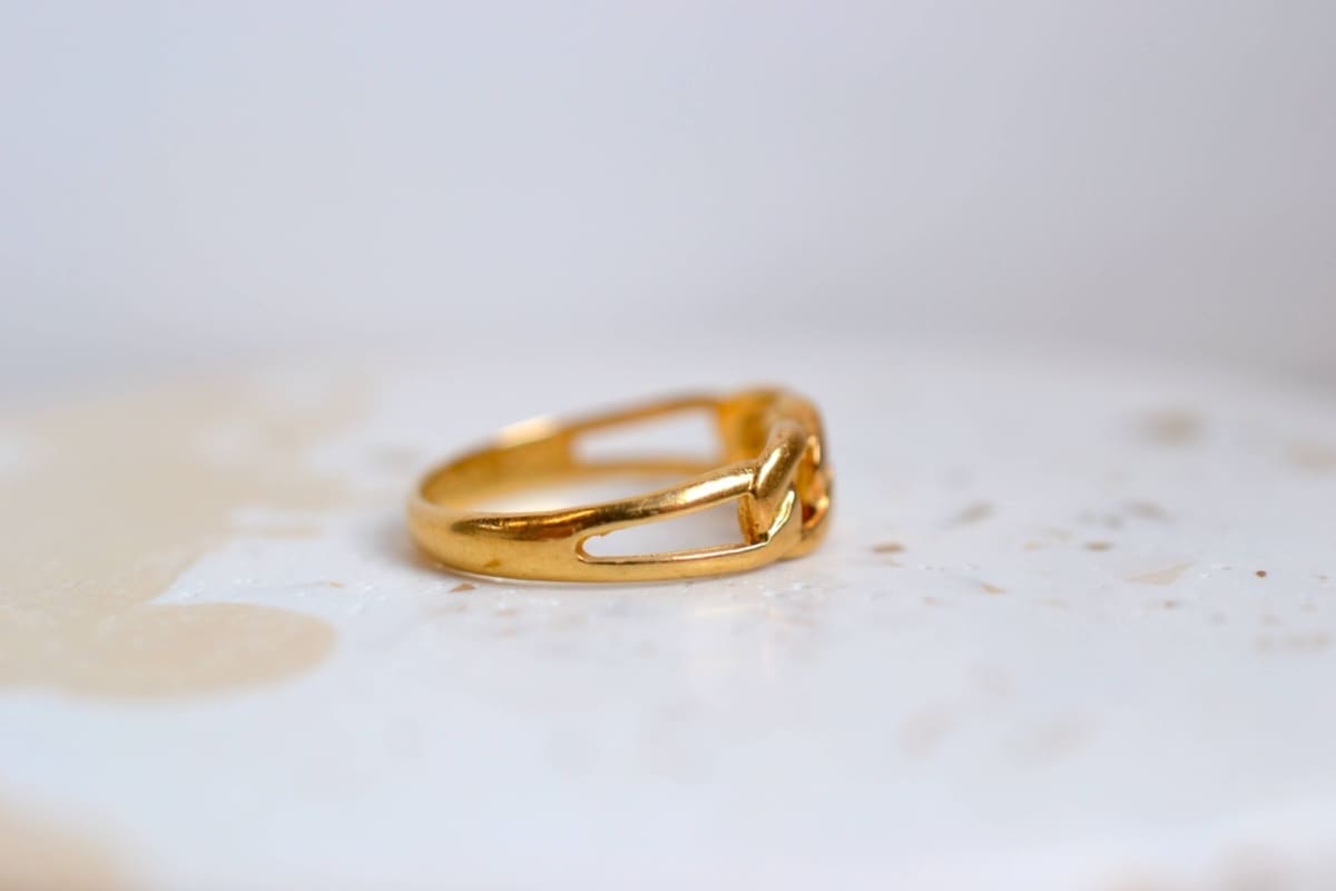 bague maillons or jaune