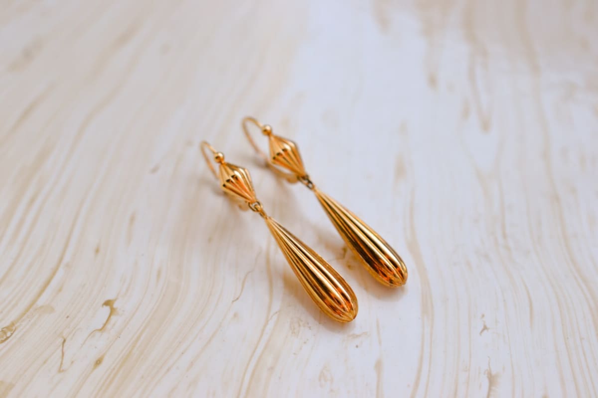 Boucles d'oreilles Vintage en Or jaune 18 carats