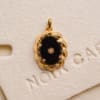 Pendentif Onyx à décor de feuilles - pendentif ancien