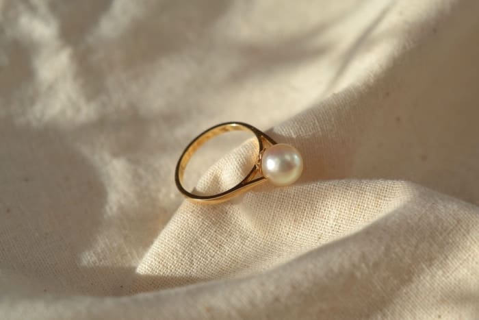 bague perle fine
