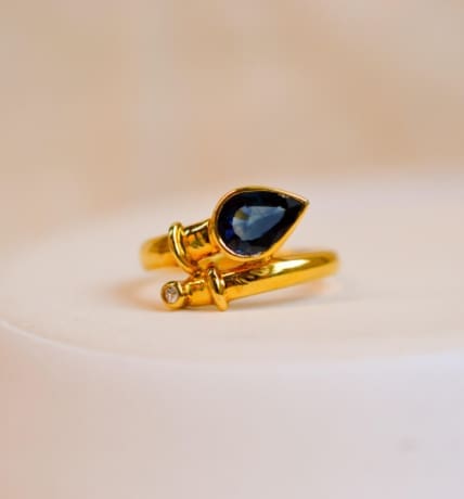 bague toi et moi saphir et diamant