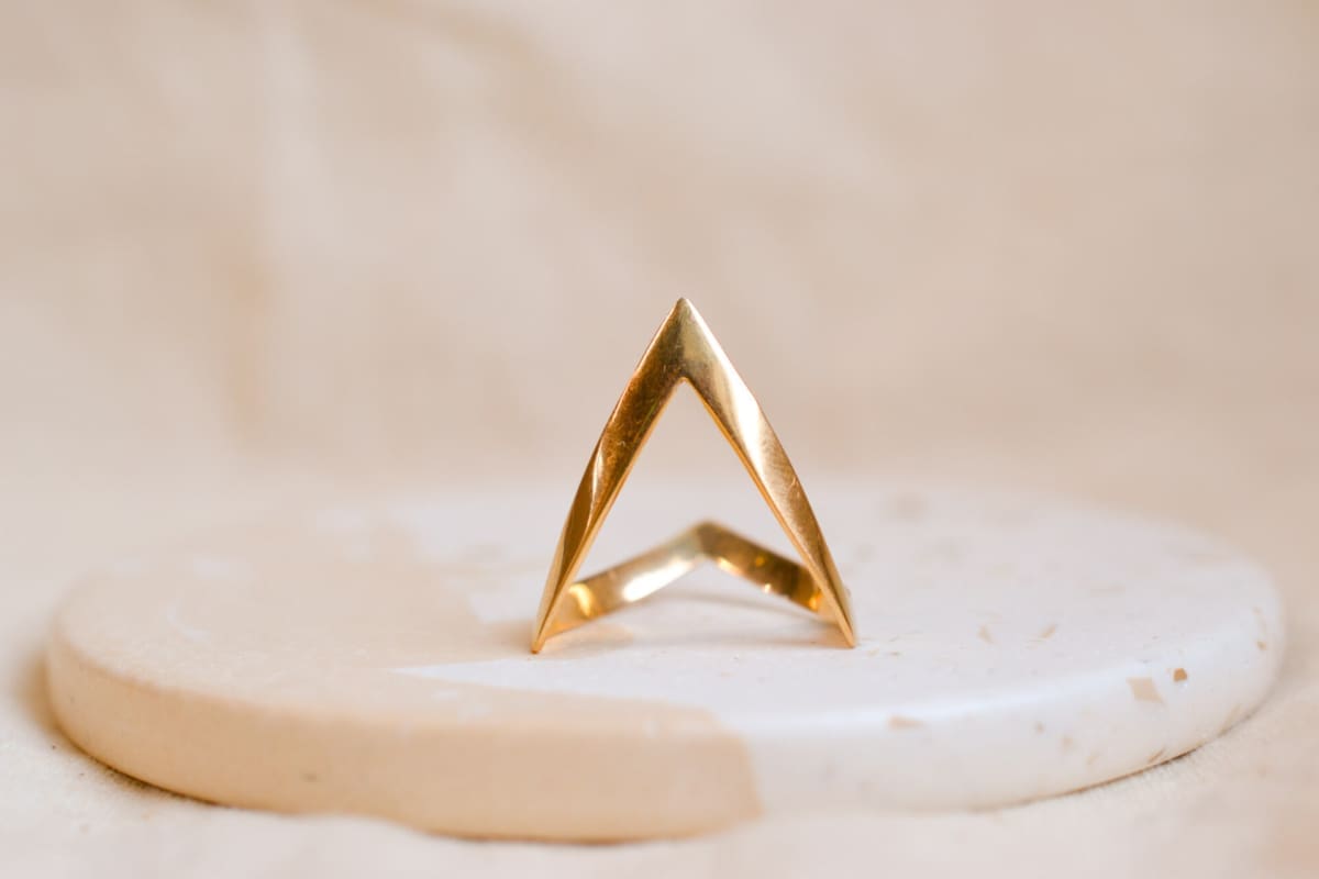 Bague Vintage en Or jaune 18 carats formant des 