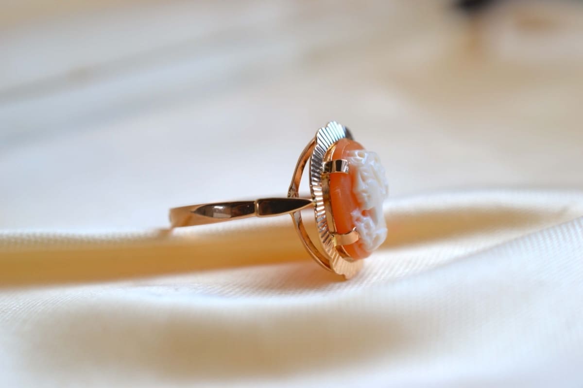 bague camee striee