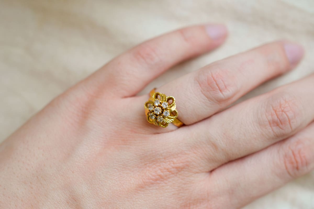 Bague de fiançailles en Or jaune 18 carats