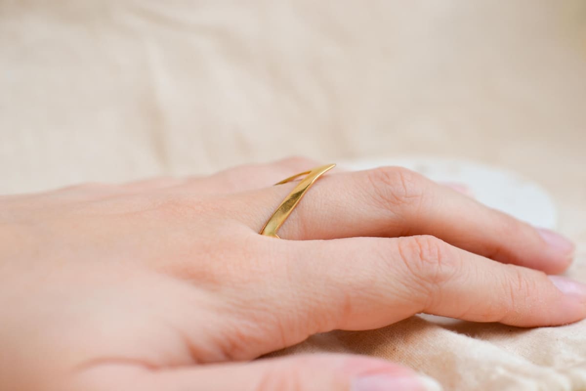 Bague unique en Or jaune 18 carats