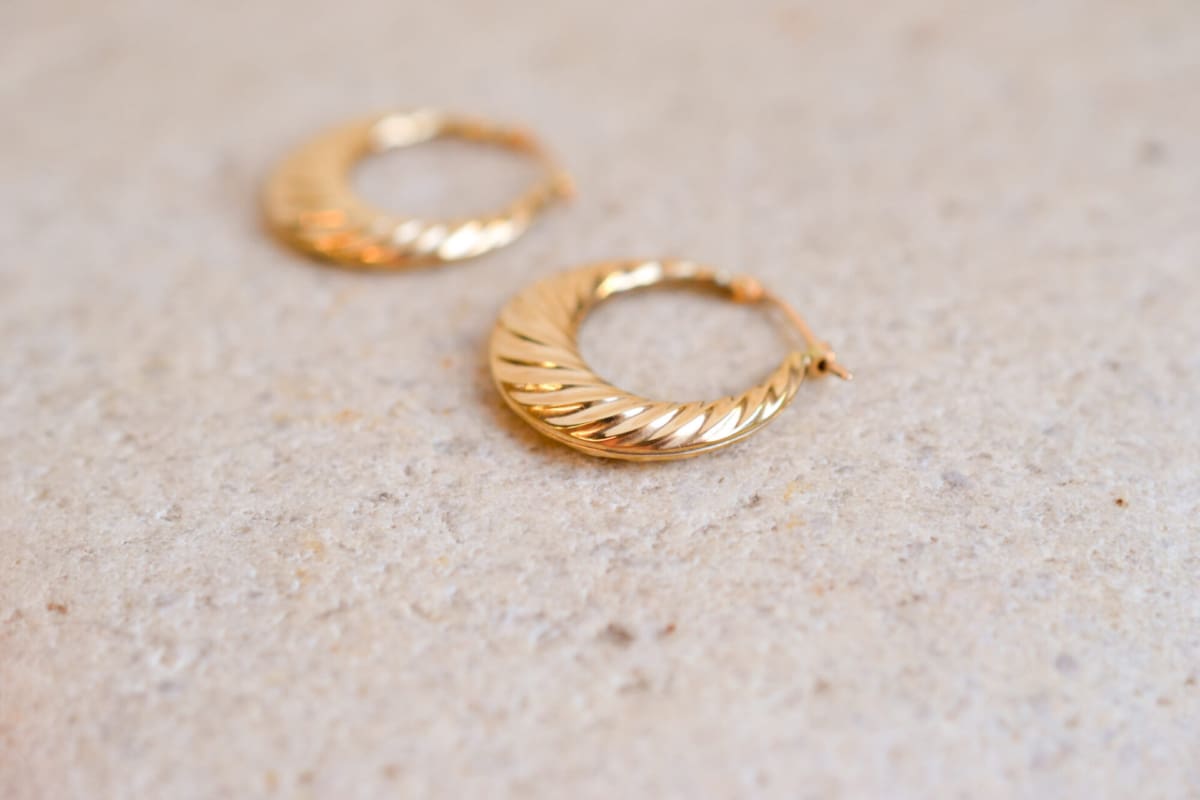 Boucles d'oreilles Vintage en Or jaune 18 carats