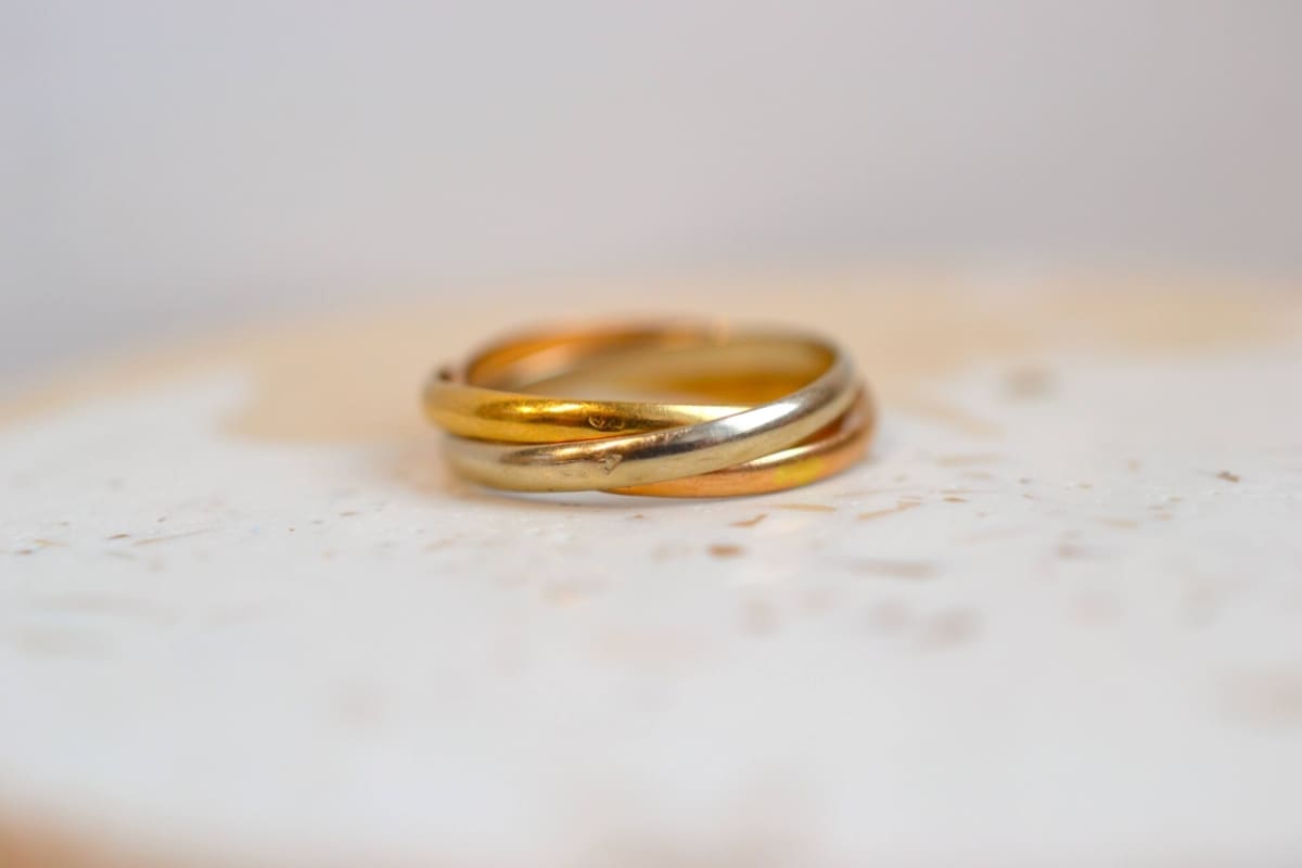 bague anneaux 3 ors