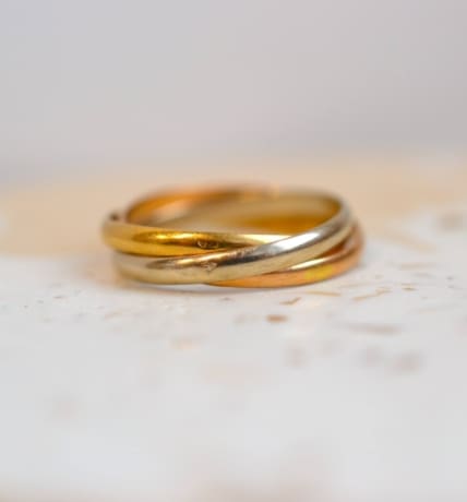 bague anneaux 3 ors