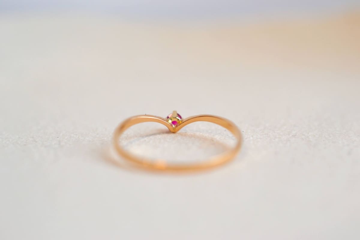 bague rubis de synthese